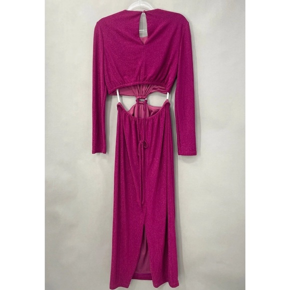 Monique Lhuillier Maxi Dress Womens size 6 Glam Sparkly Cocktail Shimmery - Picture 5 of 11